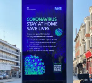 NHS Billboard in city centre